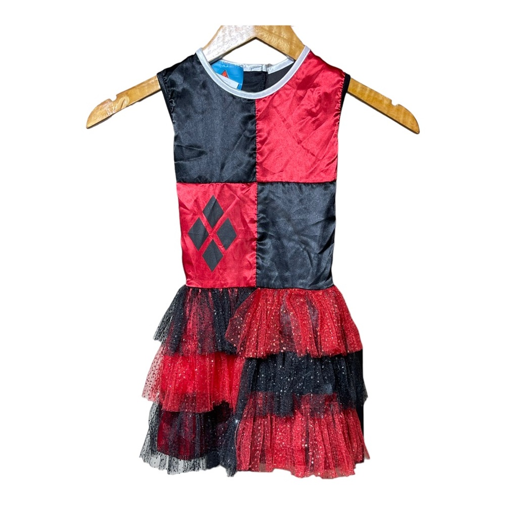 Harley Quinn Dress Halloween Costume Cosplay DC Comics Villain Girls Small